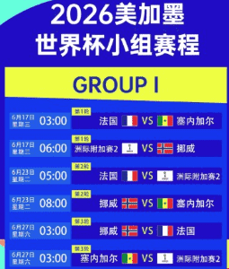 2026世界杯小组赛抽签结果分析图
